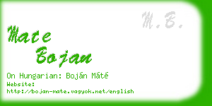 mate bojan business card